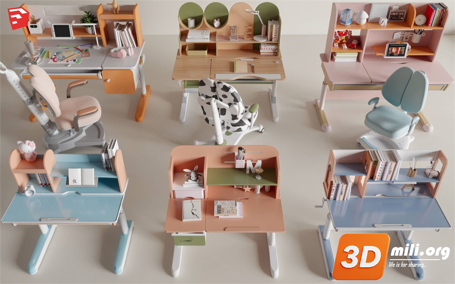 Kid's table and chairs Skp Files 